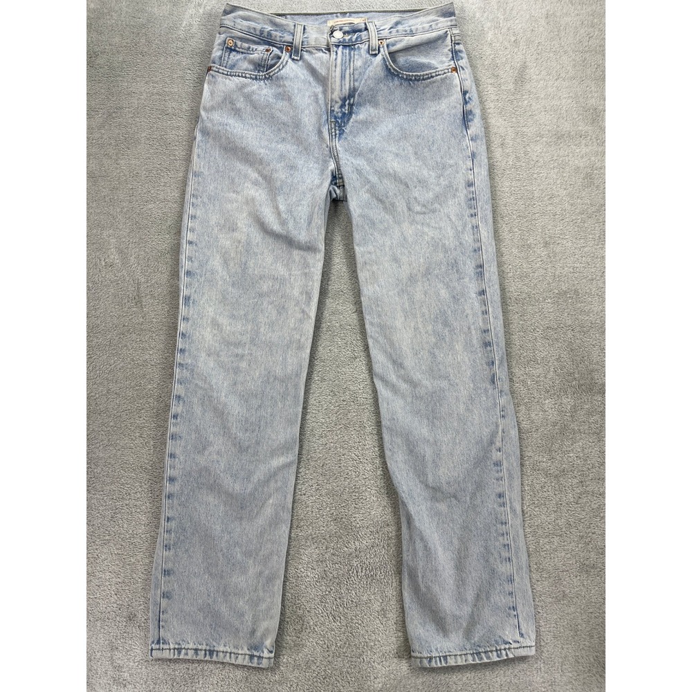 Levi's Jeans Women 27 Blue Low Pro Straight Light Wash Denim Y2K